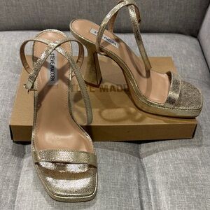 Steve Madden Metallic Gold Strappy Heels